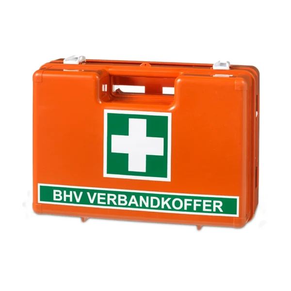 Uitgebreide EHBO verbandkoffer voor BHV, inhoud volgens de richtlijnen van Het Oranje Kruis.