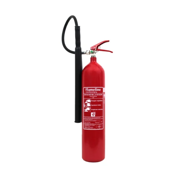 Deze 5kg CO2 brandblusser is effectief tegen diverse brandklassen en laat geen reststoffen achter.