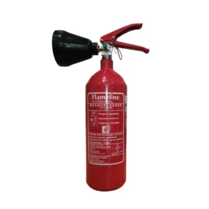 Deze 2kg CO2 brandblusser is effectief tegen diverse brandklassen.