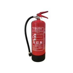 Deze poederblusser is 6kg is effectief tegen vaste stoffen, vloeistoffen en gassen.